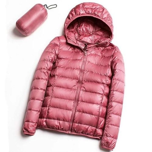 Doudoune Canard Blanche Ultra Légère Pour Femme-Manteau Chaud À Capuche,Xxl Rose Rose,Xxl