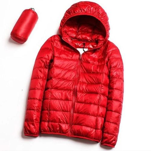 Doudoune Duck Blanche Ultra Légère Pour Femme-Parka Chaude À Capuche,Xxl Rouge Rouge,Xxl