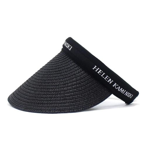 Casquette À Visière En Paille Pour Dames-Noir,Taille M (56-58cm)-Noir+Noir ,M (56-58cm)