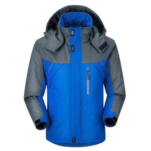 Doudoune D'hiver Pour Homme-Polaire Épaisse,Imperméable,Taille L-Bleu,L