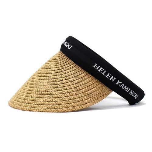 Casquette À Visière En Paille Pour Femme-Kaki Et Noir,Taille M (56-58cm) Kaki + Noir,M (56-58cm)