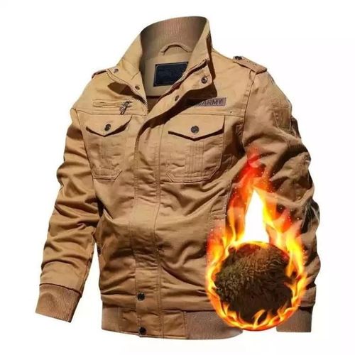 Veste Slim Décontractée En Velours Pour Homme-Kaki,Taille M De Khaki,M