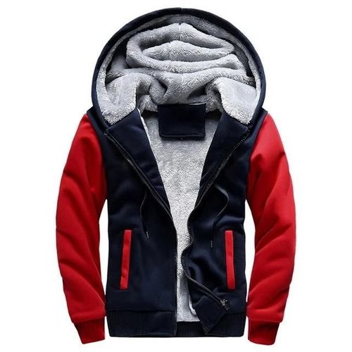 Parka D'hiver Pour Homme-Plus Velours,Coupe-Vent,Capuche 5xl Rouge Rouge,5xl