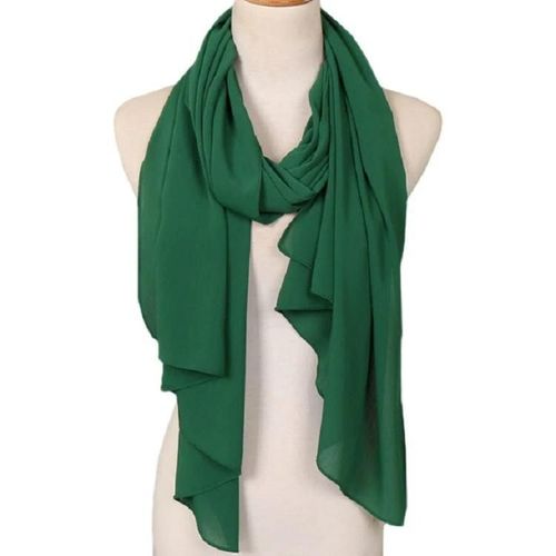 Écharpe Châle En Mousseline De Soie-Vert Vif Turban De Couleur Unie 180cm Pour Femmes Vert Vif,180cm