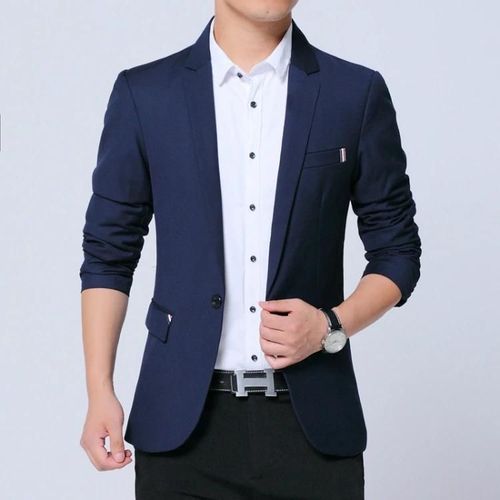 Blazer Décontracté Pour Homme-Costume D'affaires Auto-Cultivateur,Marine Xl Marine ,Xl