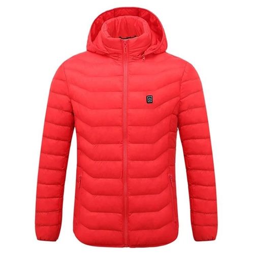 Veste À Capuche Chauffante Électrique Intelligente-Chaleur D'hiver,Xxl Rouge Rouge,Xxxl