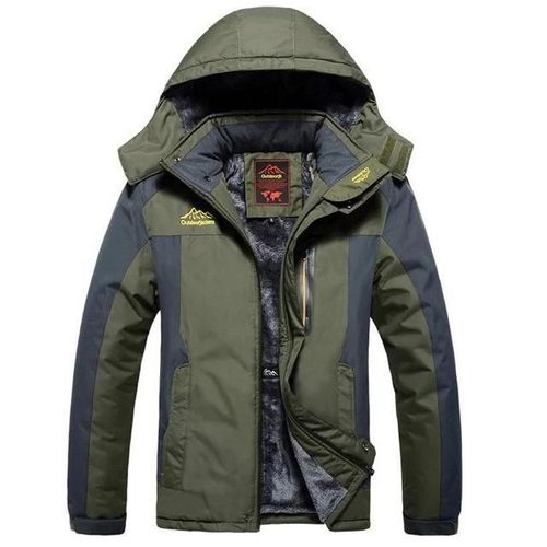 Veste Militaire Polaire D'hiver-Coupe-Vent,Imperméable,Manteau Chaud,Vert Armée,Taille Xxxl Vert Armée,Xxxl