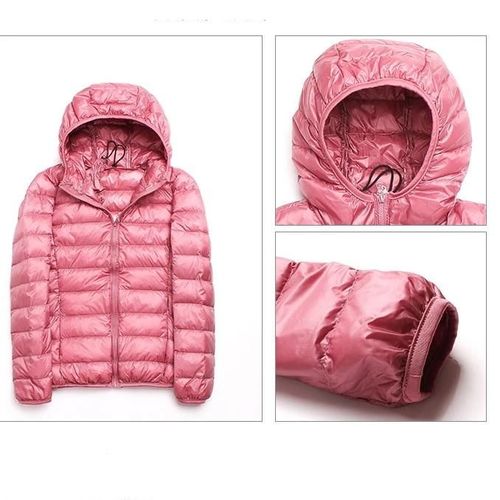 Doudoune Canard Blanche Ultra Légère Pour Femme-À Capuche,Chaude,Xxl,Bleu Marine,Bleu Marine,Xxl