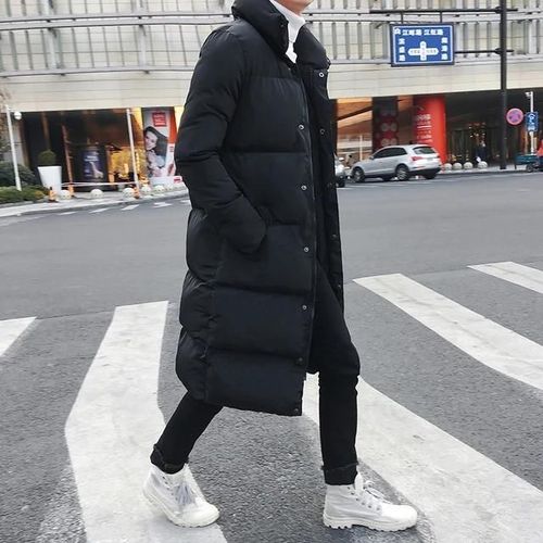 Doudoune Longue Homme-Parka D'hiver Épaisse Et Chaude Et Ajustée,Xxl