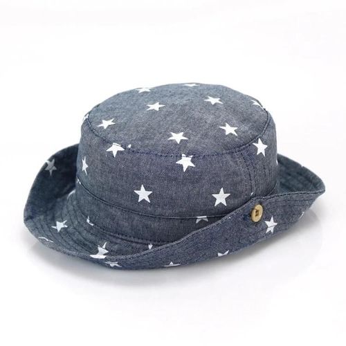 Chapeau De Soleil Enfant-Printemps Petit Motif Étoile,Bleu Denim Foncé,Taille Xl (54cm)-Bleu Denim Foncé,Xl (54cm)
