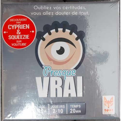 Presque Vrai - Jeu D'ambiance - 2 À 10 Joueurs À Partir De 12 Ans