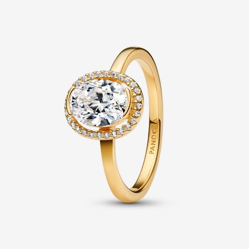 Bague Halo Ovale Scintillant