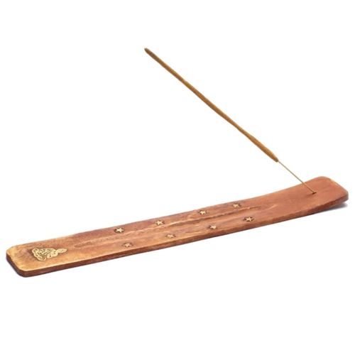Porte encens en bois motif Bouddha