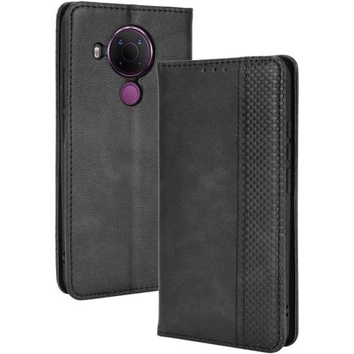 Nokia 5.4 Coque Étui Portefeuille Fonction Support Slots Pour Cartes Couverture À Rabat Magnétique Compatible Avec Le Smartphone Nokia 5.4noir