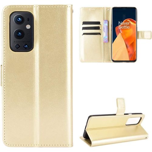 Oneplus 9 Pro Coque Étui Portefeuille Fonction Support Slots Pour Cartes Couverture À Rabat Magnétique Compatible Avec Le Smartphone Oneplus 9 Prod'or