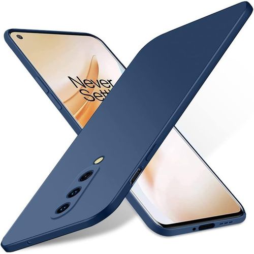 Coque Pour Oneplus 8, Antidérapant Protection Des Caméras Tpu Souple Doublure En Velours, Mate Coque Pour Oneplus 8 Bleu