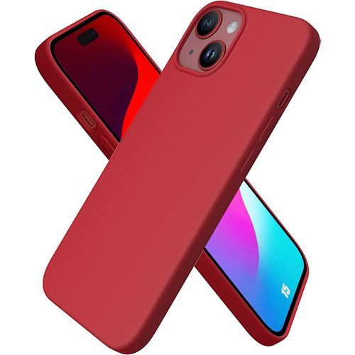 Coque Silicone Pour Iphone 15 Rouge Mat Housse Protection Ultra Slim Souple - Booling
