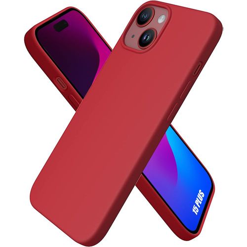 Coque Silicone Slim Pour Iphone 15 Plus Protection Rouge Antichoc Anti-Rayures - Booling