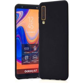 Coque Pour Samsung Galaxy A7 2018 Étui Avancé Silicone Tpu Souple Housse Full Protection Soft Caseultra Mince Doux Gel Skin Lightweight Fin & Léger Cover Noir