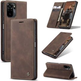 Coque Pour Xiaomi Redmi Note 10/Note 10s, Housse Premium En Cuir Pu,Pochette De Portefeuille,Fermeture Magnétique Pour Xiaomi Redmi Note 10/Note 10s Case,Le Café