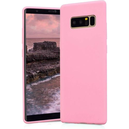 Coque Pour Samsung Galaxy Note 8 Étui Avancé Silicone Tpu Souple Housse Full Protection Soft Caseultra Mince Doux Gel Skin Lightweight Fin & Léger Cover Rose