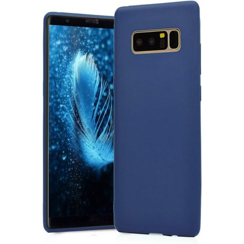 Coque Pour Samsung Galaxy Note 8 Étui Avancé Silicone Tpu Souple Housse Full Protection Soft Caseultra Mince Doux Gel Skin Lightweight Fin & Léger Cover Bleu Foncé