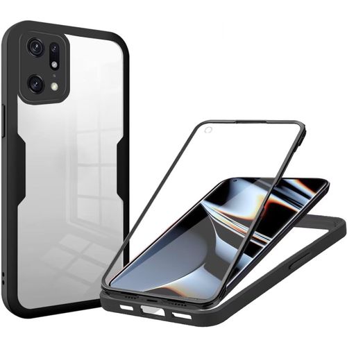 Coque Pour Oppo Find X5 5g Avec Protecteur D'ecran Intégré,360 Degrés Intégrale Rugged Housse Anti-Rayures Bumper Etui Pochette Pour Oppo Find X5 5g,Noir