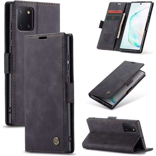 Coque Pour Samsung Galaxy Note10 Lite/A81, Housse Premium En Cuir Pu,Pochette De Portefeuille,Fermeture Magnétique Pour Samsung Galaxy Note10 Lite/A81 Case,Noir