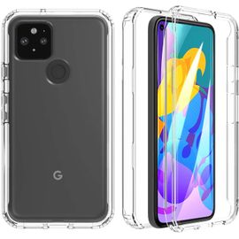 Coque Pixel 5 Coque Google Pixel 5 Avec Protection D'écran Antichoc Full Body Protection Etui Transparent Bumper Coque Pour Google Pixel 5 5g