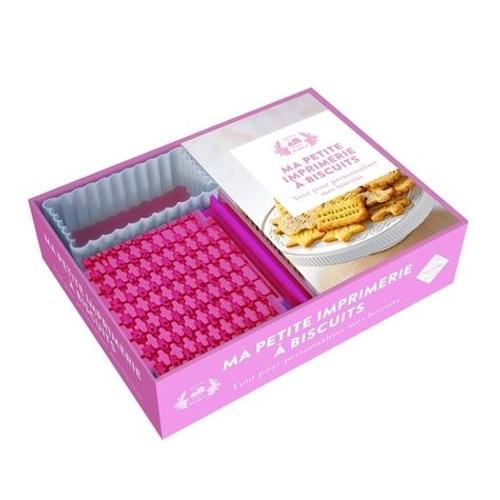 Ma Petite Imprimerie À Biscuits - Coffret Avec 1 Emporte-Pièce En Forme De Biscuit, 1 Règle De Composition, 88 Signes Et 1 Livret