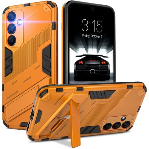 Coque Samsung A25 5g, Etui Pour Samsung Galaxy A25 5g, Armure Hybride Anti-Rayures Et Antichocs Très Solide, Béquille, Orange