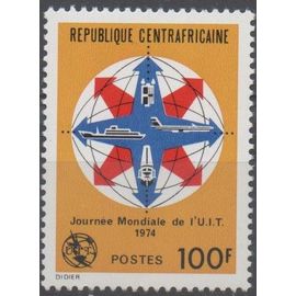 Centrafrique Timbre Journée De L' U.I.T. 1974