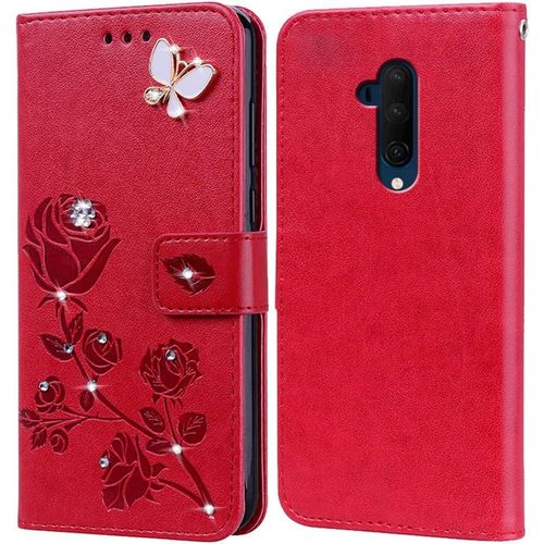 Coque Pour Oneplus 7t Pro, Housse Premium En Cuir Pu Portefeuille Flip Case Cover Protection Pour Etui Oneplus 7t Pro, Magnétique Porte Carte Étui À Rabat Pochette