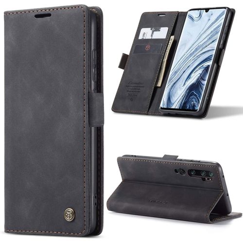 Coque Pour Xiaomi Mi Note 10/Note10 Pro/Cc9 Pro,Portefeuille Housse En Cuir Flip Case,Avec Porte Cartes,Fonction De Support,Fermeture Magnétique - Noir