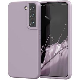 Coque Samsung Galaxy S22, Coque Bumper En Caoutchouc Gel De Silicone Souple Et Flexible Avec Protection Anti-Chute Pour Appareils Photo, Coque Galaxy S22 Slim Antichoc, Lilas Nude