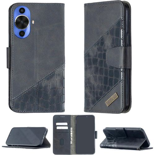 Coque Pour Huawei Nova 12s Coque Étui Housse Case Support Avec Trempé 9h Protection D'écran Bf04 Black