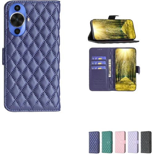 Coque Pour Huawei Nova 12s Coque Étui Housse Case Support Avec Trempé 9h Protection D'écran Xxf Blue