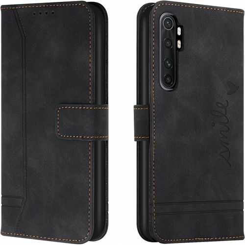 Coque Pour Xiaomi Mi Note 10 Lite 5g, Etui Cuir Avec Magnetique, Flip Pochette Housse Pour Xiaomi Mi Note 10 Lite 5g Protection, Noir