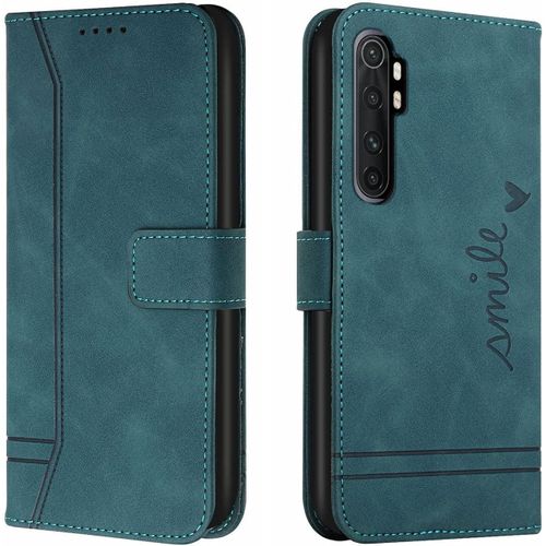 Coque Pour Xiaomi Mi Note 10 Lite 5g, Etui Cuir Avec Magnetique, Flip Pochette Housse Pour Xiaomi Mi Note 10 Lite 5g Protection, Vert