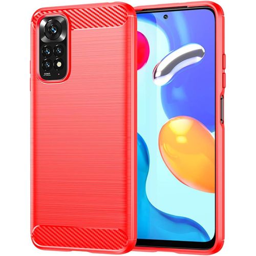 Coque Pour Xiaomi Redmi Note 11s 4g/11 4g/Note 12s, Silicone Antichoc Très Mince Premium Souple Tpu Bumper Housse, Élégant Luxe Léger Anti-Chute Couleur Unie Simple Étui, Rouge