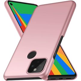 Coque Pour Google Pixel 5 Fine Matte Pc Case, Coque Dure Anti-Empreintes Digitales Ultra-Mince Étui Pour Google Pixel 5-Or Rose