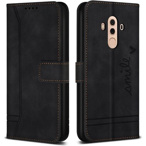 Coque Pour Huawei Mate 10 Pro/Huawei Mate 10 Pro, Etui Cuir Avec Magnetique, Flip Pochette Housse Pour Huawei Mate 10 Pro/Huawei Mate 10 Pro, Noir