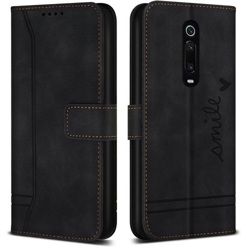 Coque Pour Xiaomi Mi 9t / Xiaomi Mi 9t Pro/Redmi K20 / K20 Pro, Etui Cuir Avec Magnetique, Flip Pochette Housse Pour Xiaomi Mi 9t / Xiaomi Mi 9t Pro Protection, Noir