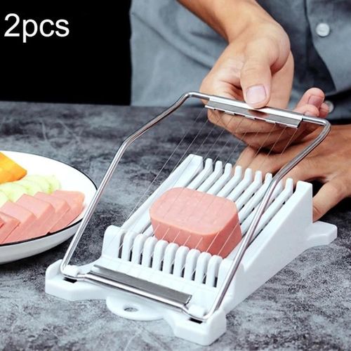 Trancheuse À Jambon-2pcs Kitchen Fruit & Egg Cutter,Ja-958 (Blanc) Blanc