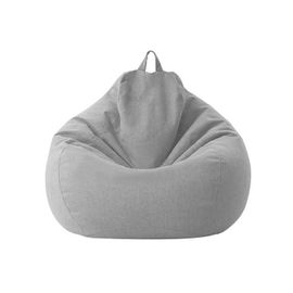 Chaise De Sac De Haricot De Canapé Paresseux-Housse En Tissu Gris Clair,Design Confortable Gris Clair