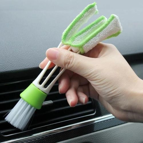 Set de brosses de nettoyage de voiture-Nettoyant pour grille d'aération et clavier à double extrémité-2 pièces