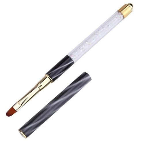 Ensemble D'outils Pour Ongles ?Il De Chat-3 Pcs Stylo De Luminothérapie Avec Motif De Diamant,3 # Rayures Blanches (Tête Ronde)
