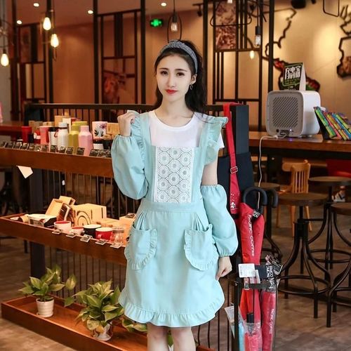 Ensemble De Tablier De Cuisine Princess-2 Pièces Avec Manchon,Vert | Vert