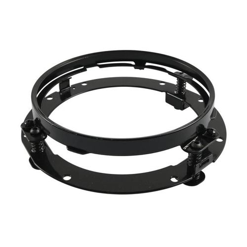 Support De Montage D'anneau De Phare Rond 7"" Pour Harley Davidson-Noir Noir
