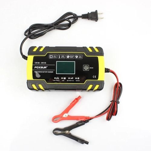 Chargeur De Batterie De Camion De Moto De Voiture 12v-24v-Agm,Prise Uk | Foxsur